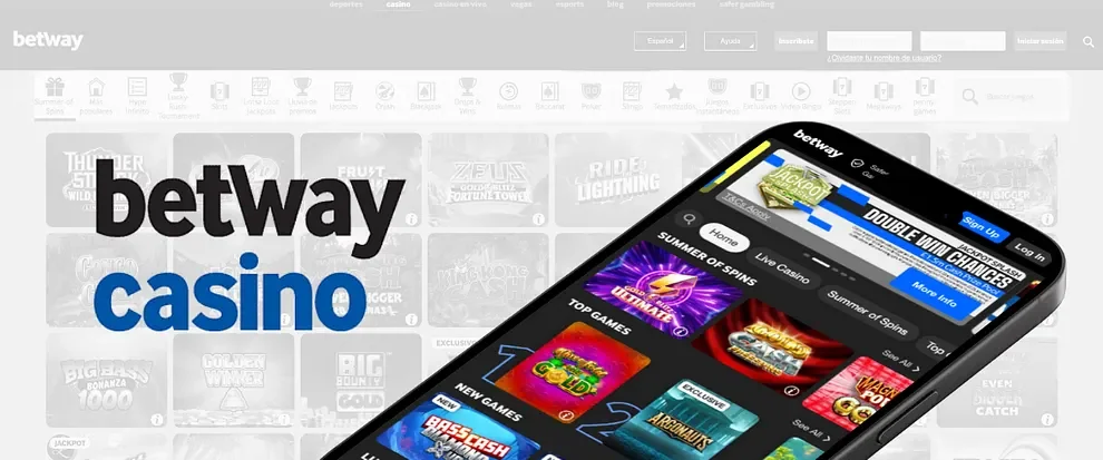 Betway Casino lobby on desktop and in the mobile app